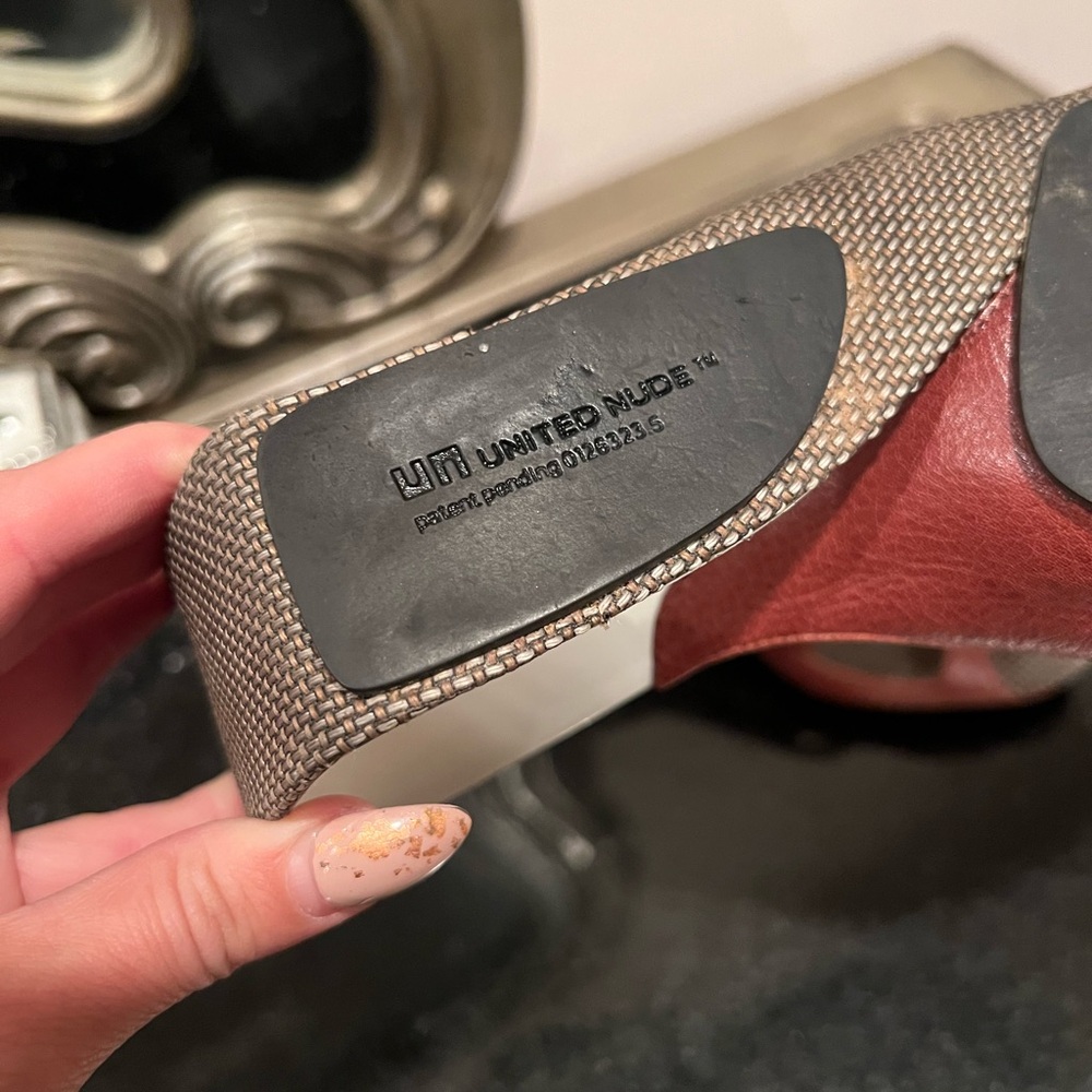 United Nude Brown and Black Textured Shoe